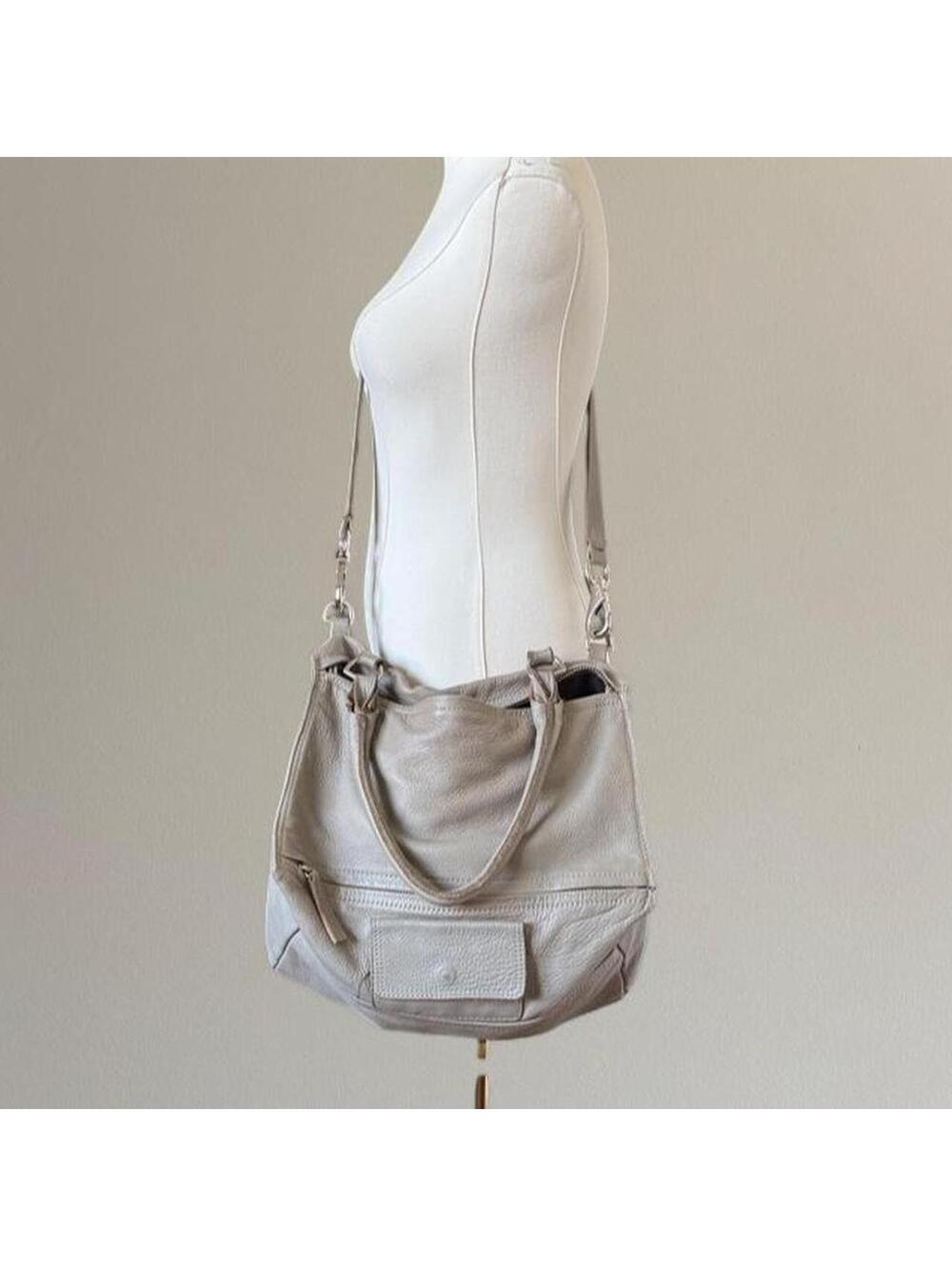Large leather crossbody hobo bag from Ensoen.